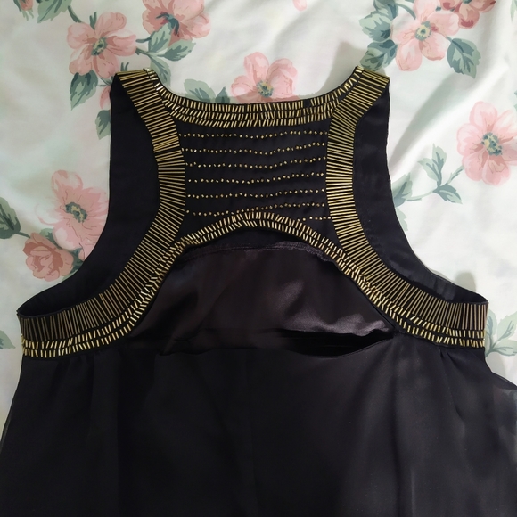 NWOT BEDO Black Sleeveless Sequins Dress - Picture 5 of 8